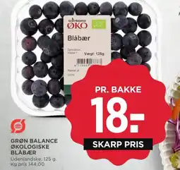 MENY Grøn balance økologiske blåbær tilbud