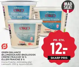 MENY Grøn balance øllingegaard økologisk creme fraiche 18 % eller fraiche 9% tilbud