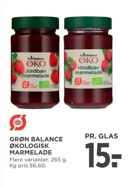 MENY Grøn balance økologisk marmelade tilbud