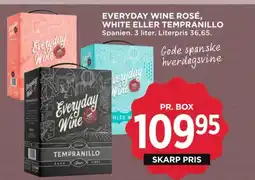 MENY Everyday wine rosé, white eller tempranillo tilbud