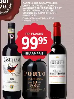 MENY Castellare di castellina chianti classico, porto valdouro 10 years old port eller château la rose vircoulon saint-émilion tilbud