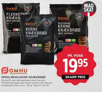 MENY Omhu økologisk knækbrød tilbud
