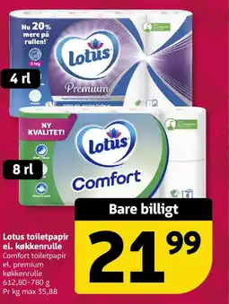Løvbjerg Lotus toiletpapir el. køkkenrulle tilbud