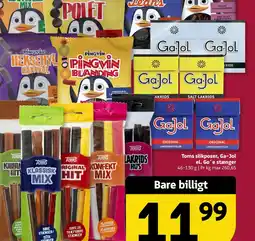 Løvbjerg Toms slikposer, ga-jol el. go´e stænger tilbud