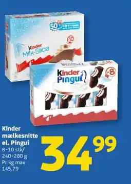 Løvbjerg Kinder mælkesnitte el. Pingui tilbud