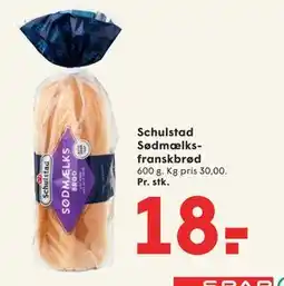 SPAR Schulstad Sødmælksfranskbrød tilbud