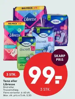 SPAR Tena eller Libresse tilbud