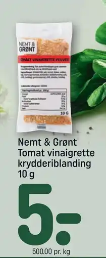 REMA 1000 Nemt & Grønt Tomat vinaigrette krydderiblanding 10 g tilbud