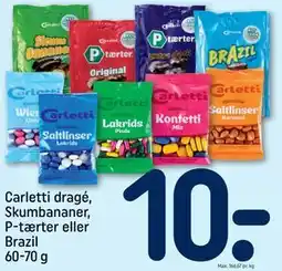 REMA 1000 Carletti dragé, Skumbananer, P-tærter eller Brazil tilbud