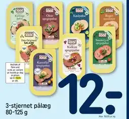 REMA 1000 3-stjernet pålæg 80-125 g tilbud