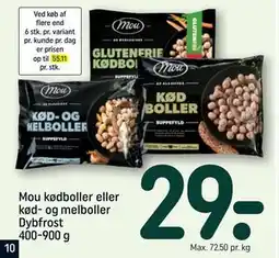 REMA 1000 Mou kødboller eller kød- og melboller Dybfrost 400-900 g tilbud