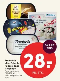 SPAR Premier Is eller Polar Is Fødselsdagsislagkage tilbud