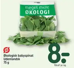 REMA 1000 Økologisk babyspinat Udenlandsk 75 g tilbud