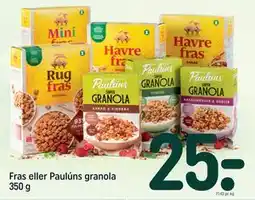 REMA 1000 Fras eller Paulúns granola 350 g tilbud