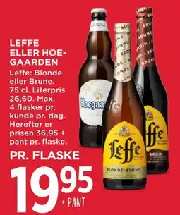 MENY LEFFE ELLER HOEGAARDEN tilbud