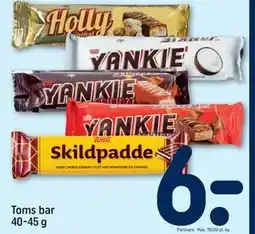 REMA 1000 Toms bar 40-45 g tilbud