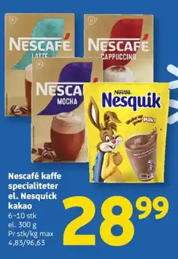Løvbjerg Nescafé kaffe specialiteter el. Nesquick kakao tilbud