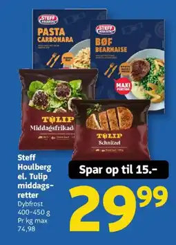 Løvbjerg Steff Houlberg el. Tulip middags- retter tilbud