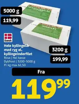Løvbjerg Hele kyllingelår med ryg el. kyllingeinderfilet tilbud