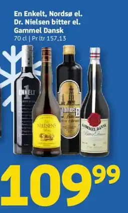 Løvbjerg En Enkelt, Nordsø el. Dr. Nielsen bitter el. Gammel Dansk tilbud