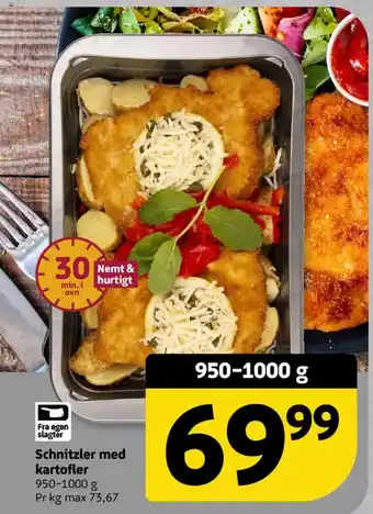 Løvbjerg Schnitzler med kartofler tilbud