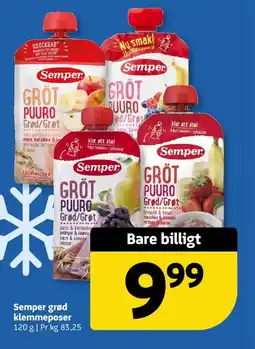 Løvbjerg Semper grød klemmeposer tilbud