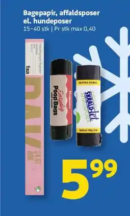 Løvbjerg Bagepapir, affaldsposer el. hundeposer tilbud