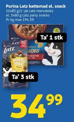 Løvbjerg Purina Latz kattemad el. snack tilbud