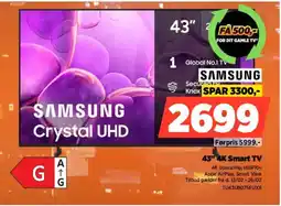 Power SAMSUNG 43" 4K Smart TV TU43U8075FUXX tilbud