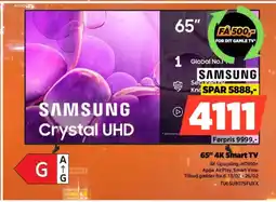Power SAMSUNG 65" 4K Smart TV TU65U8075FUXX tilbud