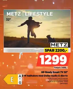 Power METZ HD Ready Smart TV 32" 32MTE7000Z tilbud