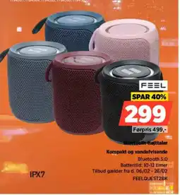 Power FEEL Bluetooth-højttaler FEELQUEST2BK tilbud