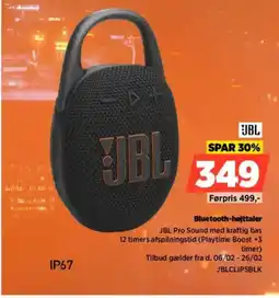 Power JBL Bluetooth-højttaler JBLCLIP5BLK tilbud