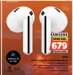 Power SAMSUNG Buds3 SMR530NZWAEUB tilbud