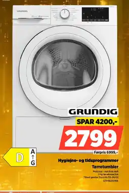 Power GRUNDIG Tørretumbler GTP4823CNW tilbud