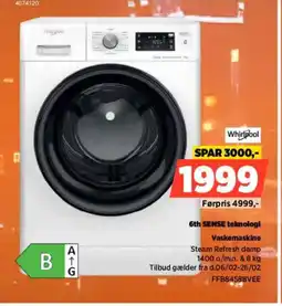 Power Whirlpool Vaskemaskine FFB8458BVEE tilbud