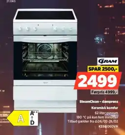 Power GRAM Keramisk komfur KE60060VN tilbud