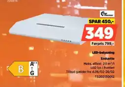 Power LED-belysning Emhætte T5202130012 tilbud