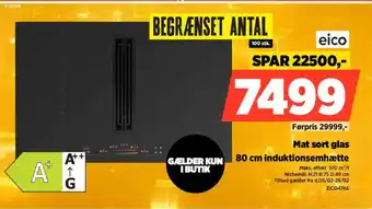 Power EICO 80 cm induktionsemhætte EICO4746 tilbud