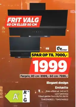 Power Emhætte T5402140822/ T5402140622 tilbud