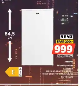 Power SENZ 86 cm Fryseskab SEFR845EW tilbud