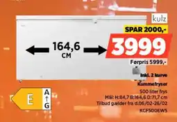 Power Kulz Inkl. 2 kurve Kummefryser KCF500EW5 tilbud