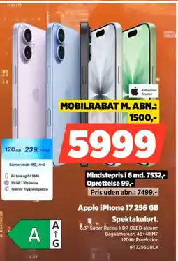 Power Apple iPhone 17 256 GB IP17256GBLK tilbud