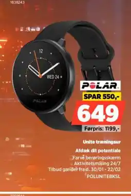 Power POLAR Unite træningsur POLUNITEBKSL tilbud