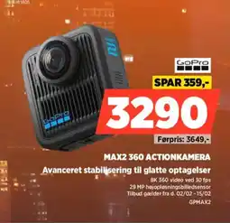 Power Max2 360 actionkamera GPMAX2 tilbud