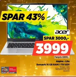 Power ACER Aspire - Lite NXDLNED001 tilbud