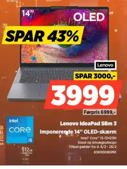 Power Lenovo IdeaPad Slim 3 83K000BDMX tilbud