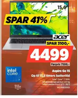 Power ACER Aspire Go 15 NXJRREDO05 tilbud
