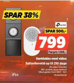 Power Dørklokke med video TPLTAPOD235 tilbud