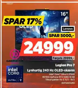 Power Lenovo Legion Pro 7 83F5001GMX tilbud